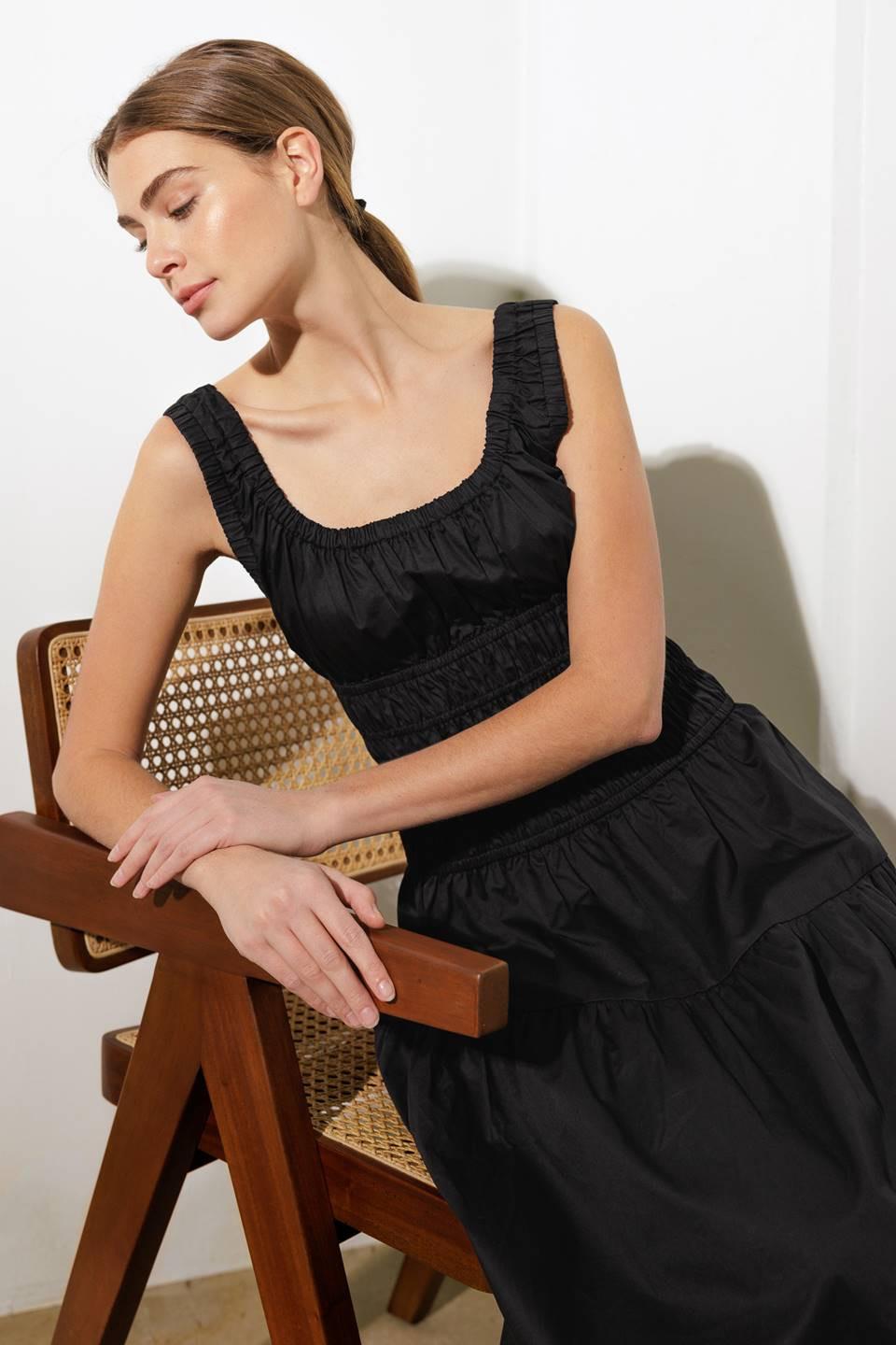 Loveliest Looks Black Midi Dress