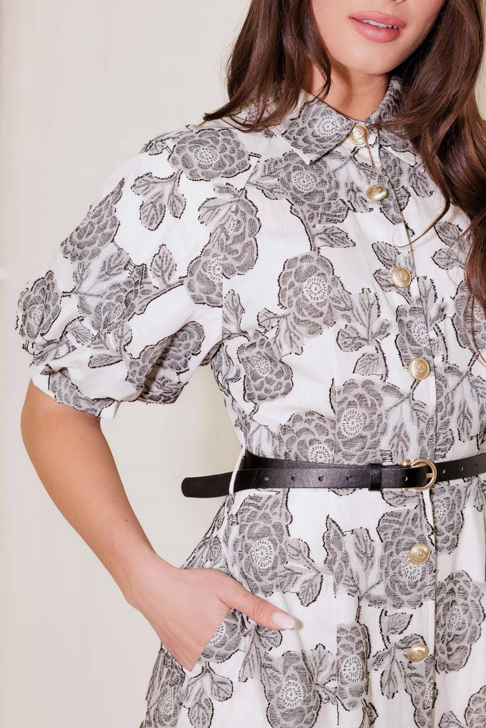 TIME AFTER TIME WOVEN MIDI DRESS