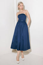 ENDLESSLY CHARMING WOVEN MIDI DRESS