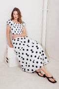 EFFORTLESS DAYS WOVEN MIDI DRESS