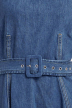 POET’S MUSE DENIM WOVEN MIDI DRESS