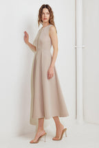 Zip & Flow Woven Midi Dress