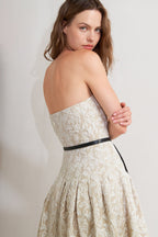 WHISPER LEAF WOVEN MIDI DRESS