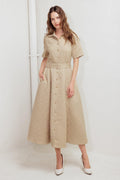 Neutral Chic Midi Dress