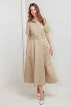 Neutral Chic Midi Dress