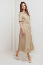 Neutral Chic Midi Dress