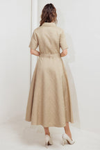 Neutral Chic Midi Dress