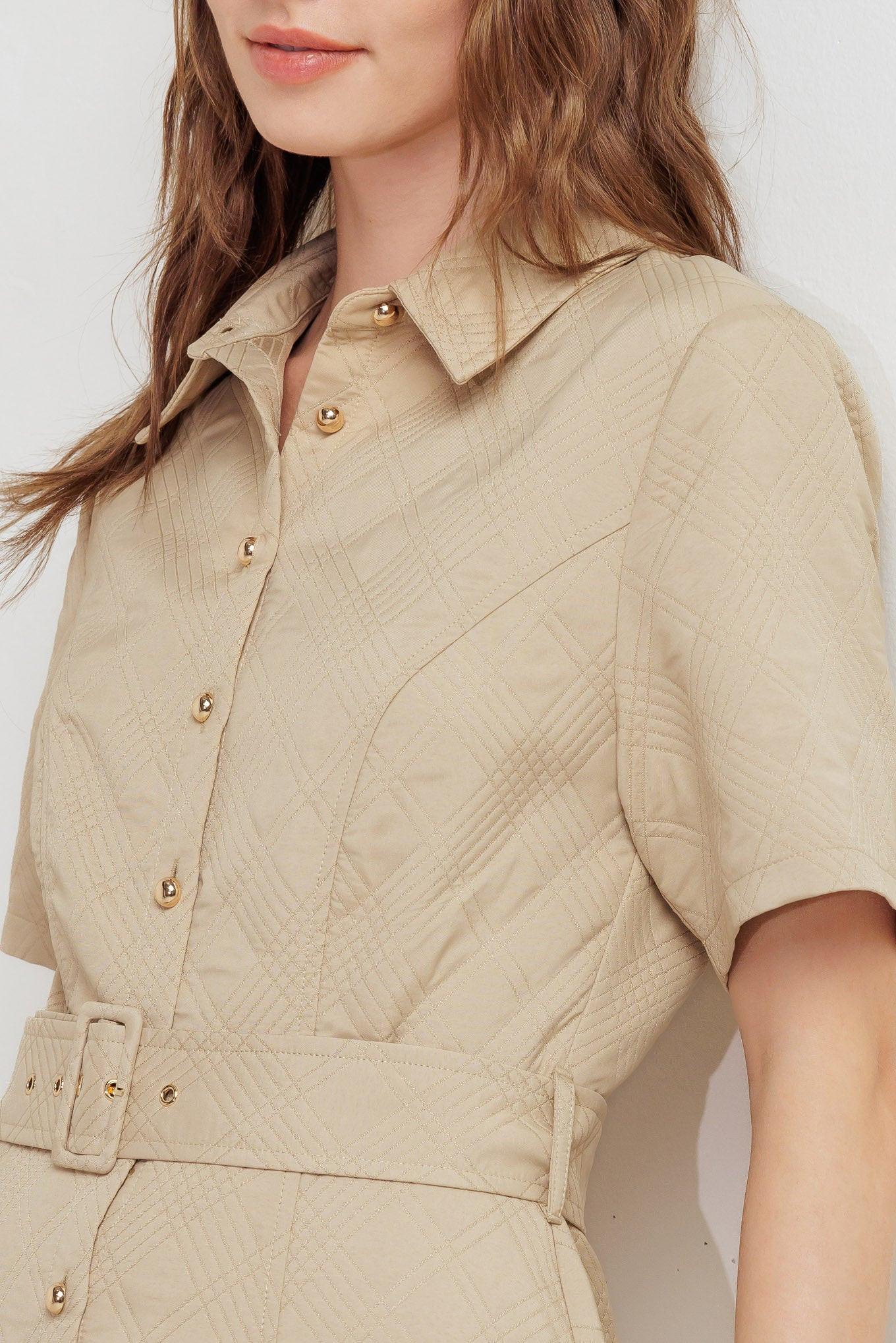 Neutral Chic Midi Dress