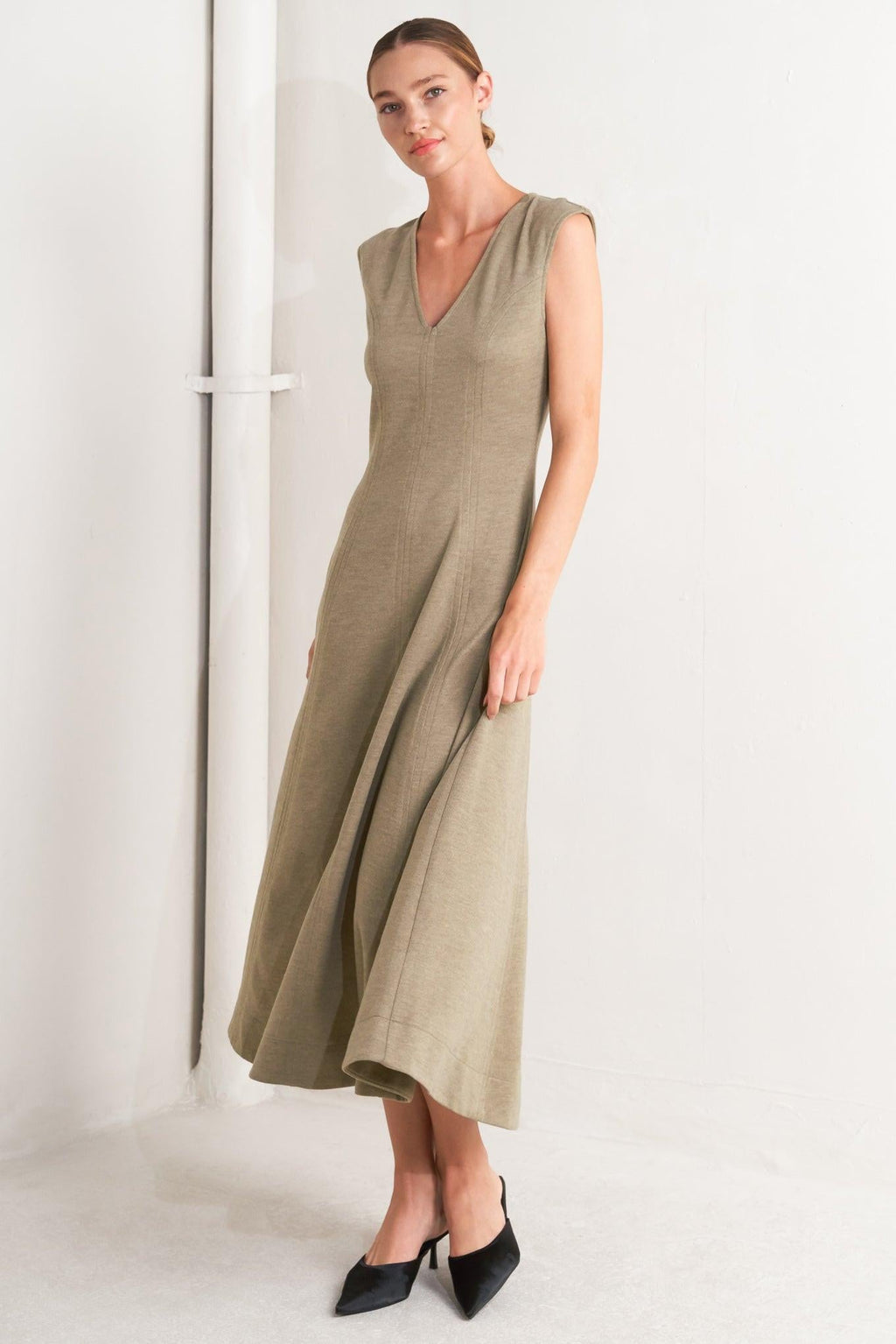 Sophisticated Simplicity Knit Midi Dress