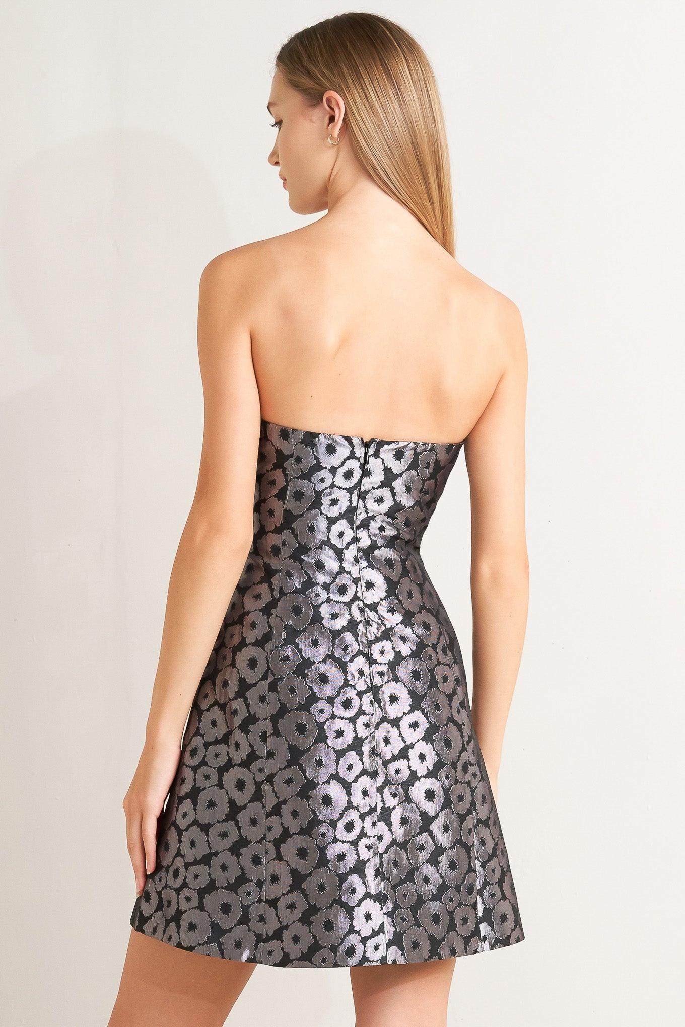 Shine On Me Jacquard Mini Dress