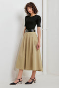 SCULPTED GRACE SWEATER WOVEN TOP AND SKIRT DRESS