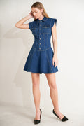 BLUE CRUSH DENIM MINI DRESS