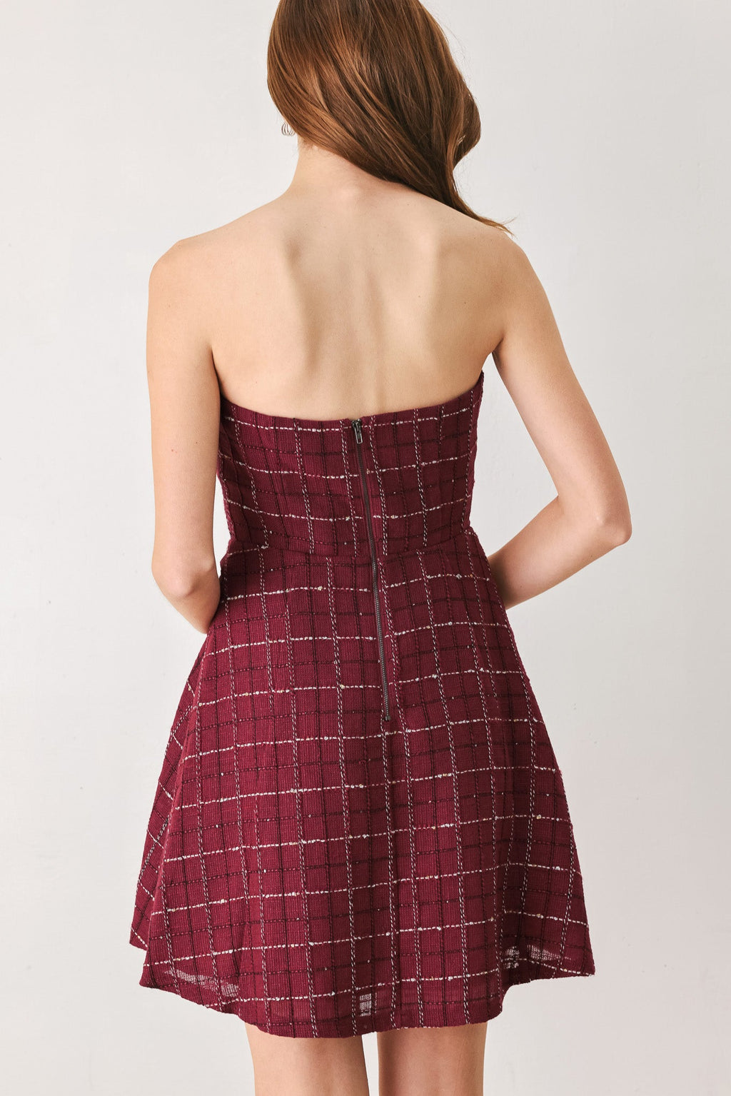 Tweed Doll Strapless Dress