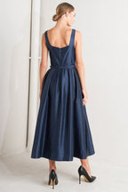 FEMME SILHOUETTE WOVEN MIDI DRESS