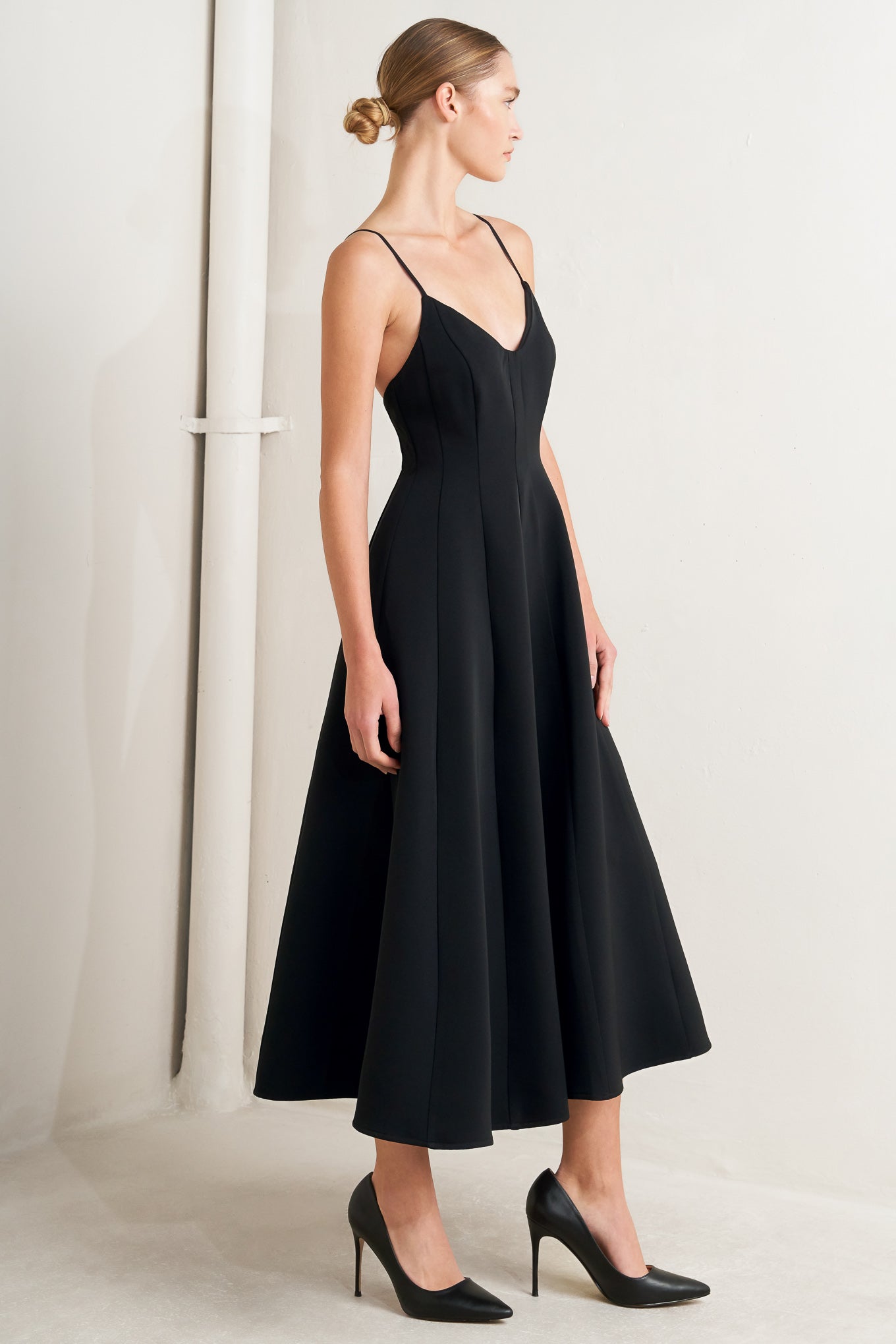 PURE INTENTION WOVEN MIDI DRESS