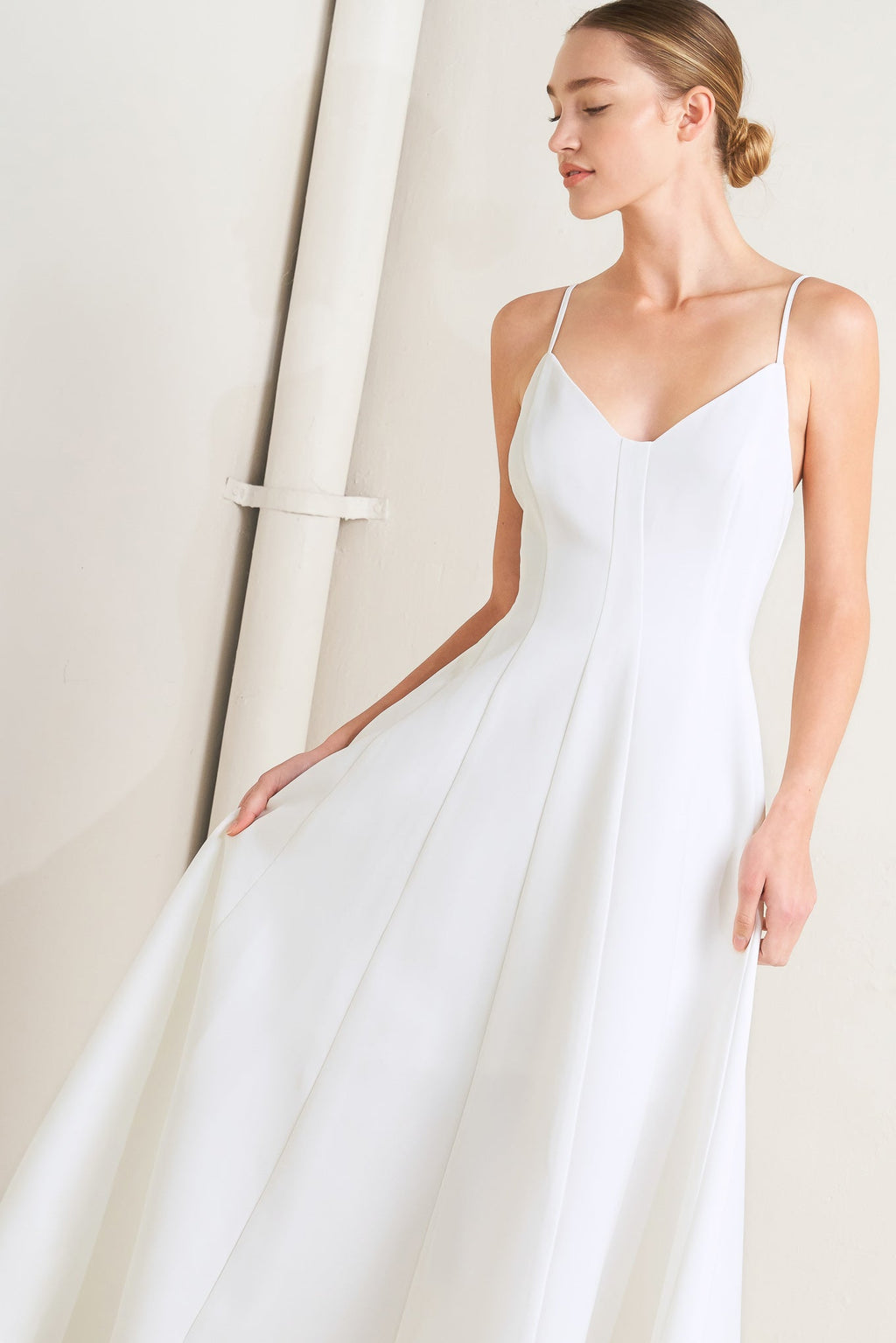 PURE INTENTION WOVEN MIDI DRESS