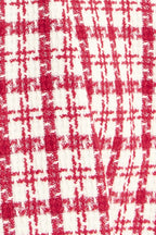 CHERRY CHECK TWEED MINI DRESS