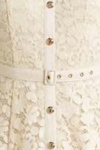Purely Romantic Woven Lace Midi Dress
