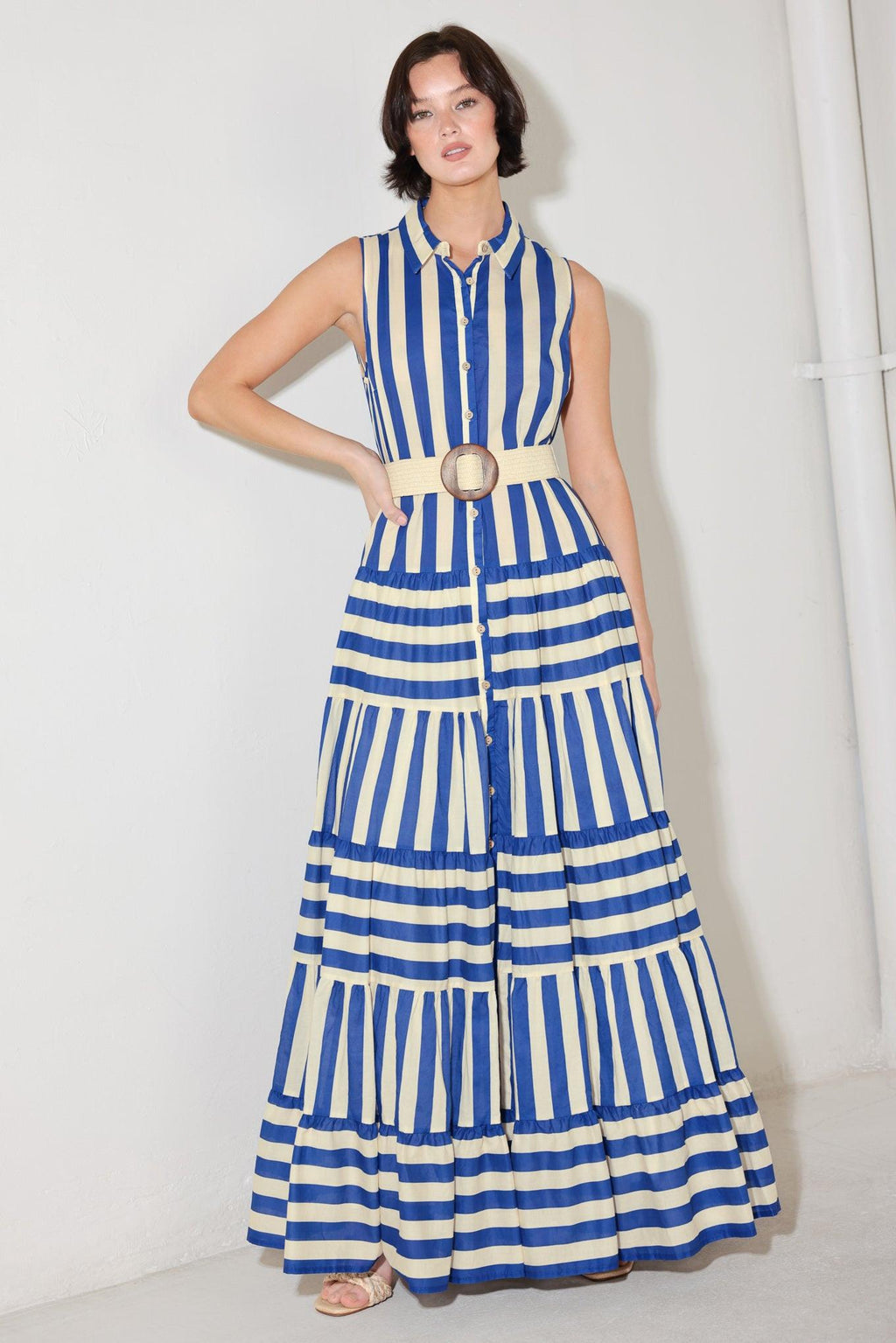 Sunset Boardwalk Stripe Maxi Dress