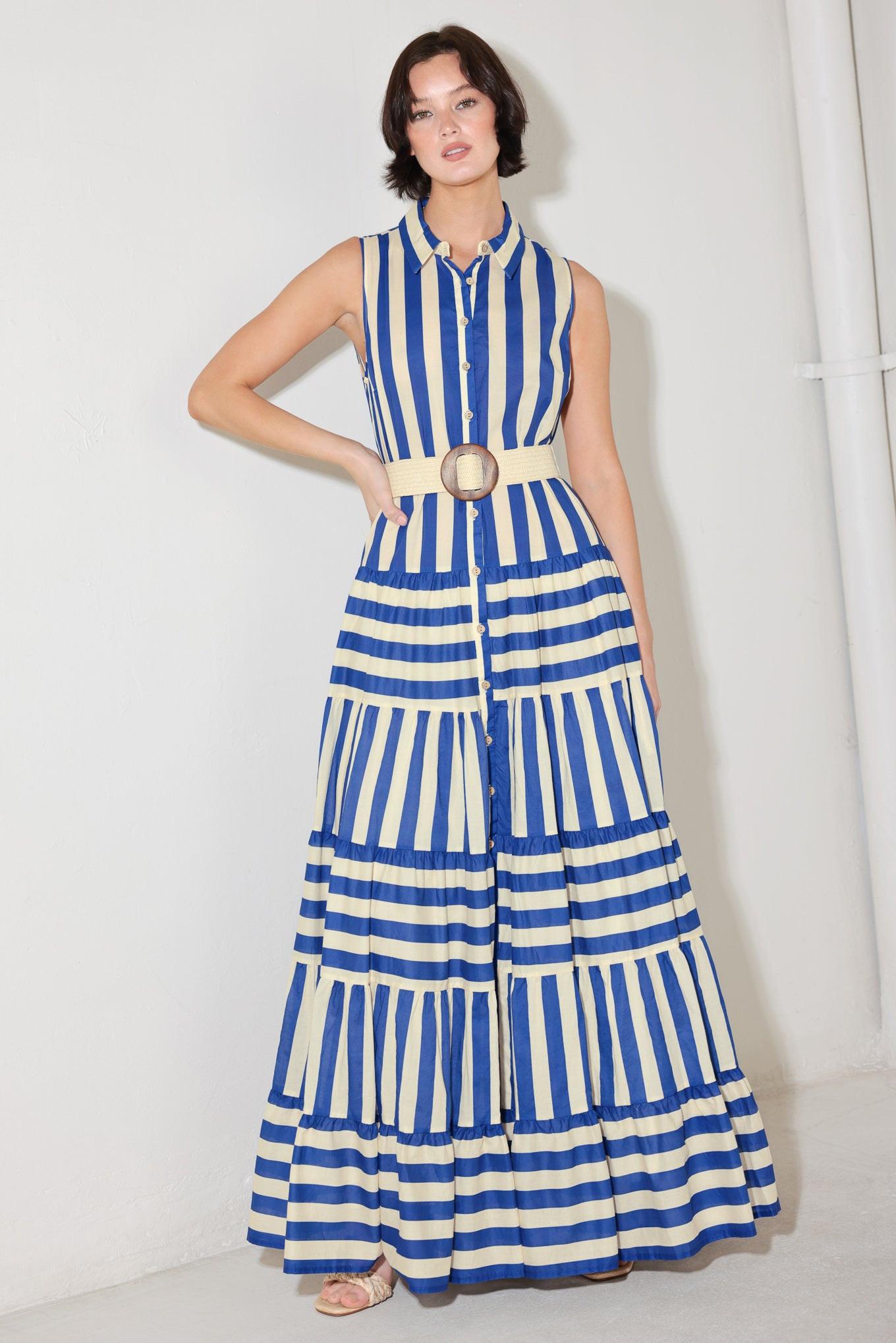 Sunset Boardwalk Stripe Maxi Dress