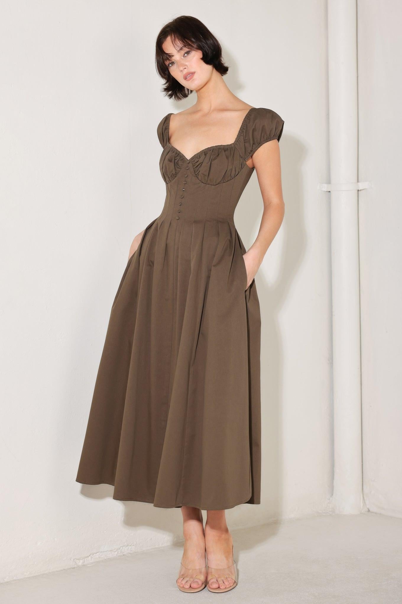 Mocha Muse Moment Midi Dress