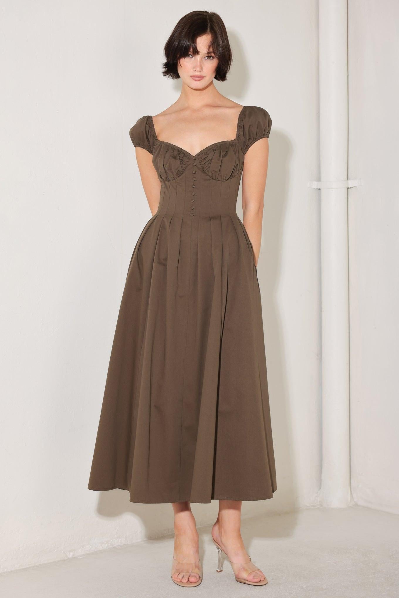 Mocha Muse Moment Midi Dress