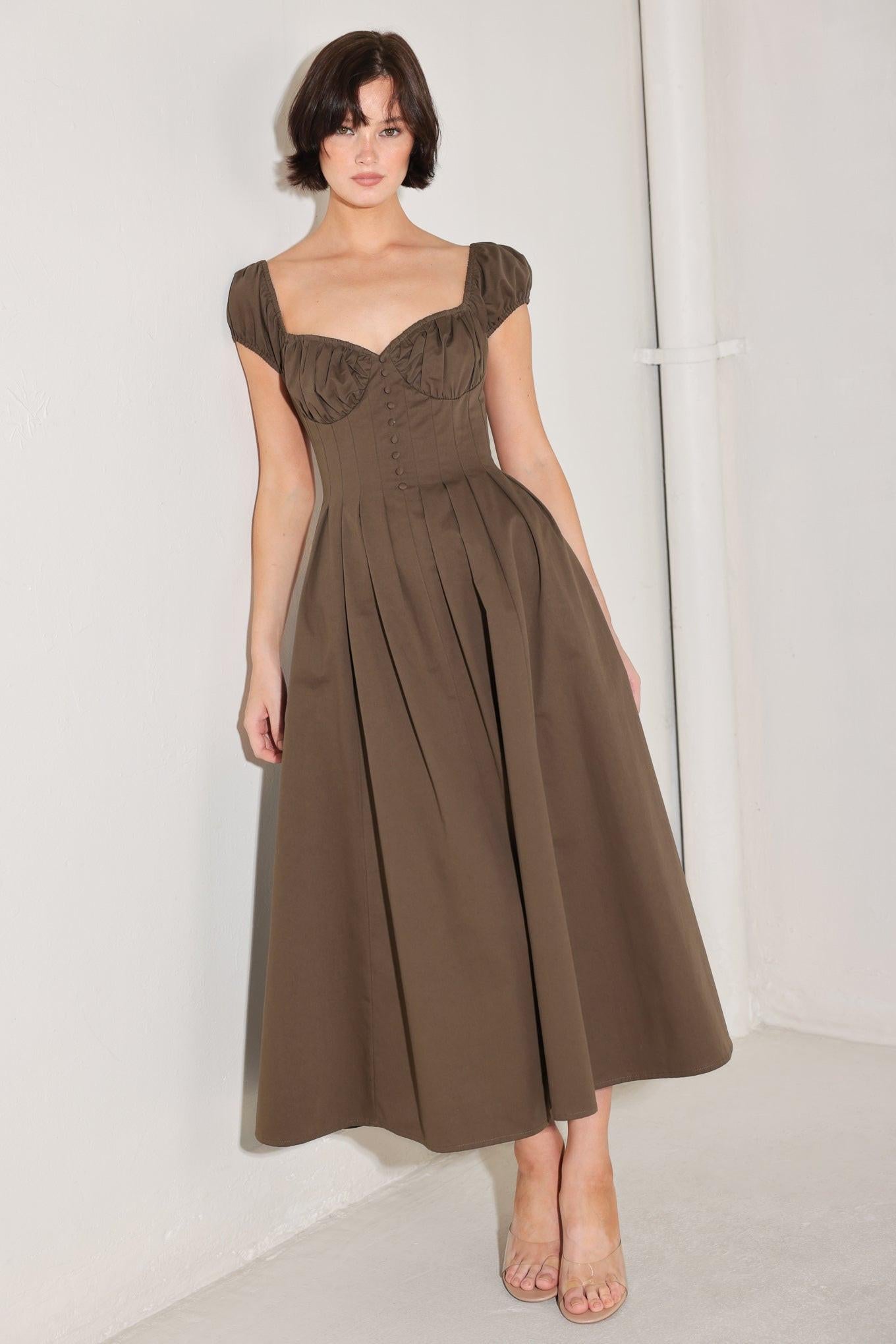 Mocha Muse Moment Midi Dress