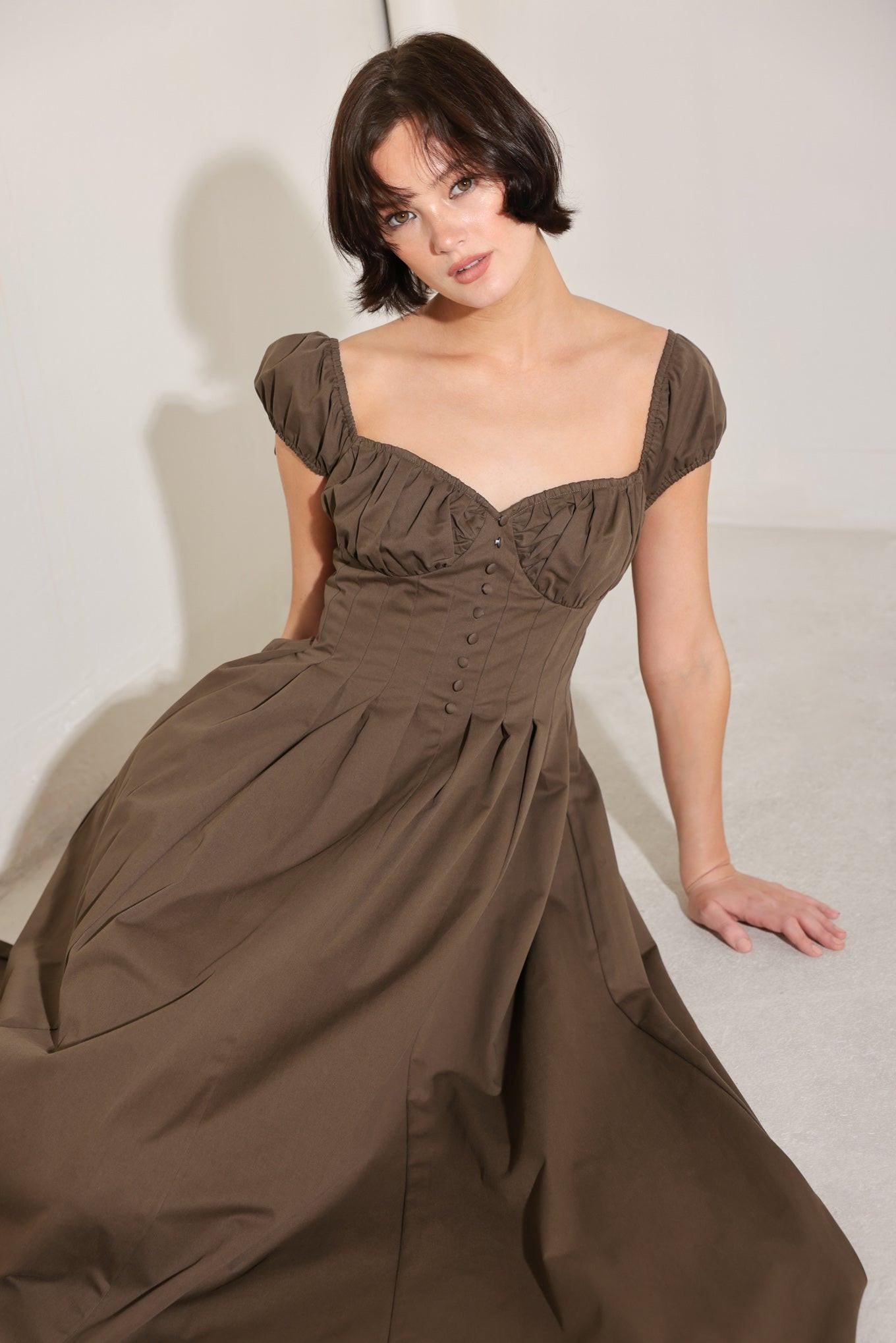 Mocha Muse Moment Midi Dress
