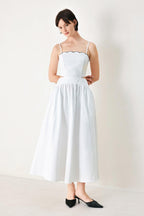 PURE ELEGANCE WOVEN MIDI DRESS