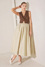 ANGEL VEIL SOLID MIDI DRESS
