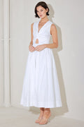ANGEL VEIL SOLID MIDI DRESS