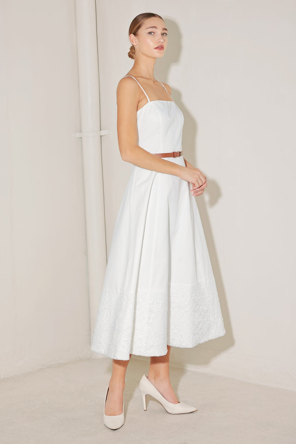 DELICATE ICON WOVEN MIDI DRESS