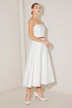 DELICATE ICON WOVEN MIDI DRESS