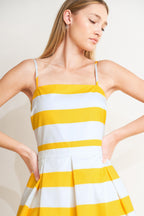 HONEY GLOW WOVEN MIDI DRESS