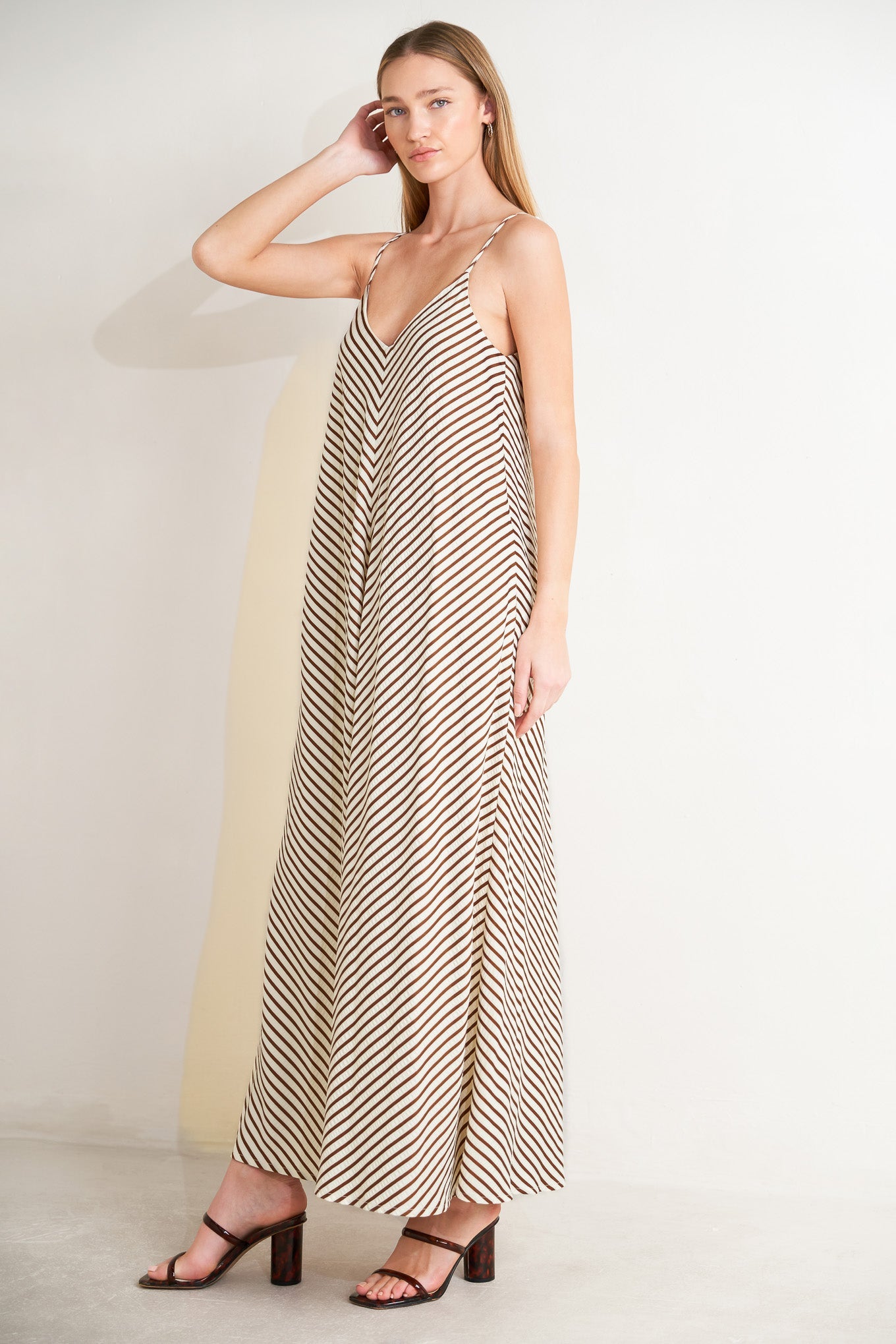 SEASIDE SILHOUETTE WOVEN MIDI DRESS