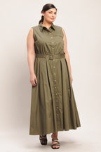 SIMPLY UNSTOPPABLE WOVEN MIDI DRESS