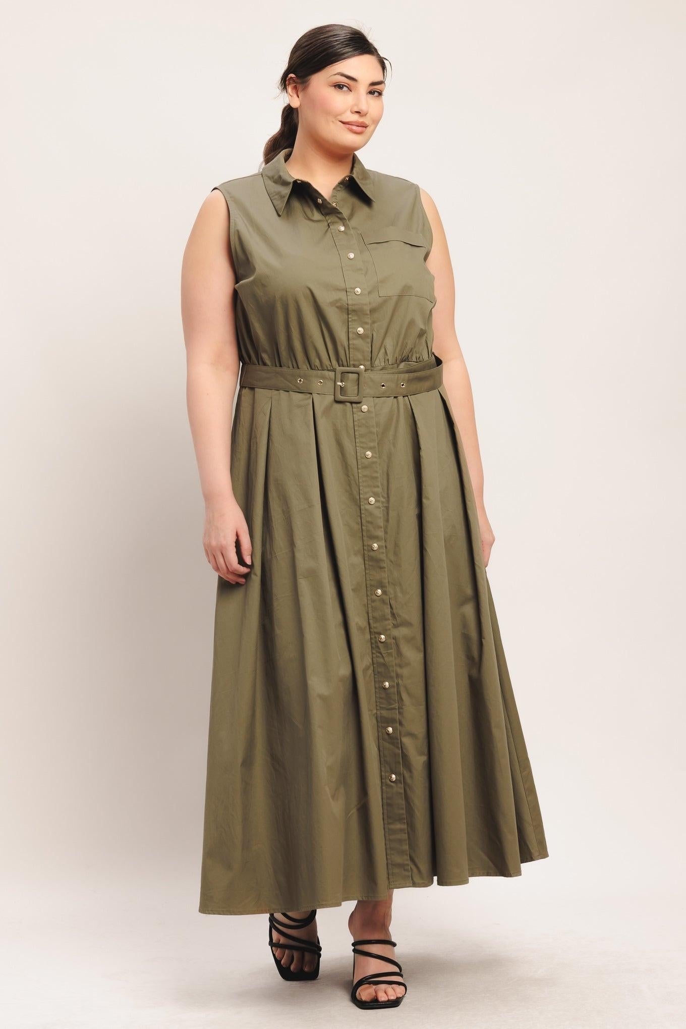 SIMPLY UNSTOPPABLE WOVEN MIDI DRESS
