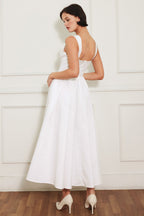 SWEETHEART SERENADE WOVEN MIDI DRESS