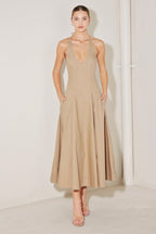 RESORT MAIN CHARACTER WOVEN MIDI DRESS