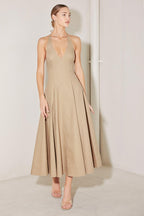 RESORT MAIN CHARACTER WOVEN MIDI DRESS