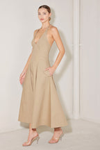 RESORT MAIN CHARACTER WOVEN MIDI DRESS
