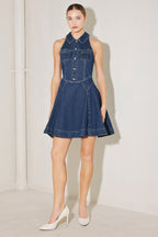 COOL GIRL COMEBACK DENIM MINI DRESS