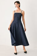 Coastal Denim Woven Midi Dress