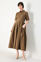 Desert Icon Woven Midi Shirt Dress