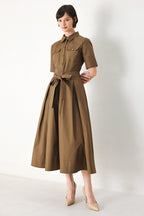 Desert Icon Woven Midi Shirt Dress