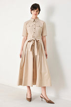 DESERT ICON WOVEN MIDI SHIRT DRESS