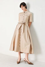 Desert Icon Woven Midi Shirt Dress