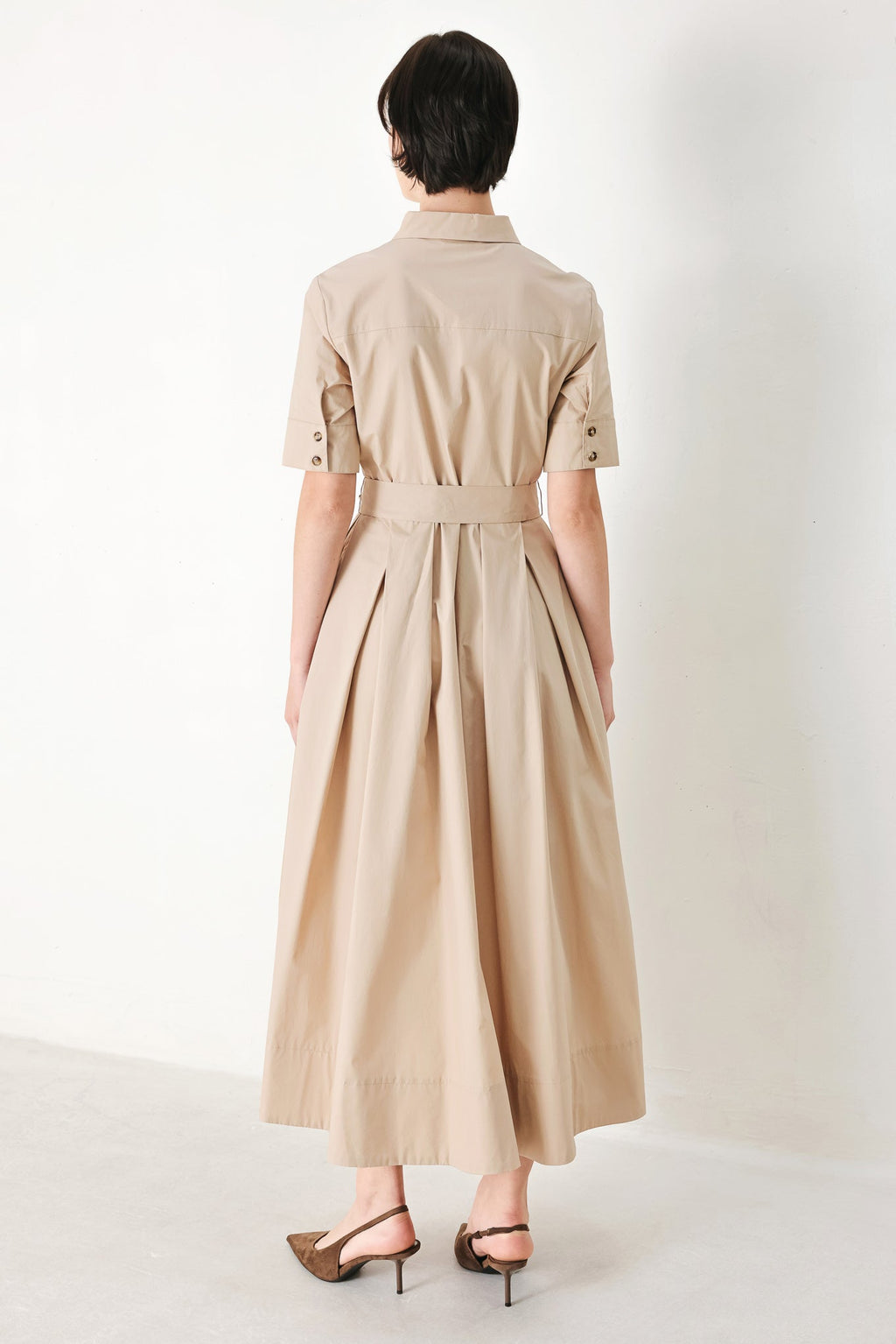 DESERT ICON WOVEN MIDI SHIRT DRESS