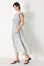 Whisper Stripe Woven Midi Dress