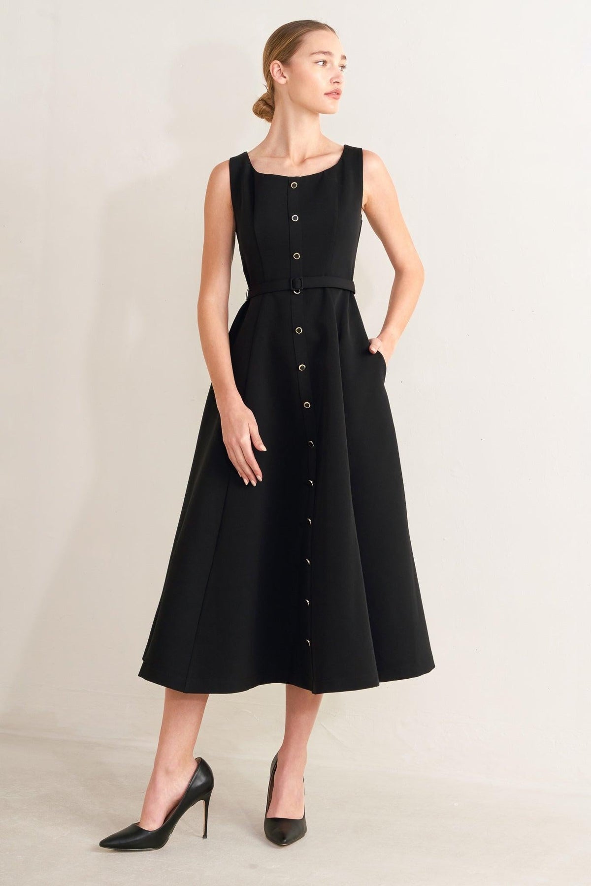 Paris After Dark Midi Dress